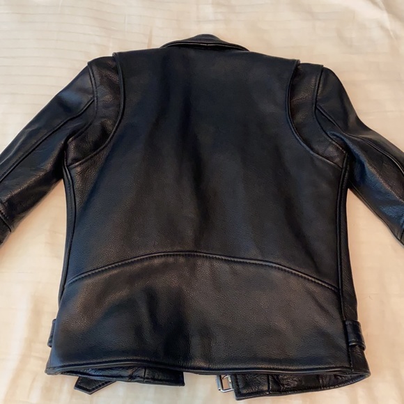 Understated black leather jacket moto jacket - Picture 13 of 16